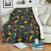 Parrot Themed Print Fleece Blanket