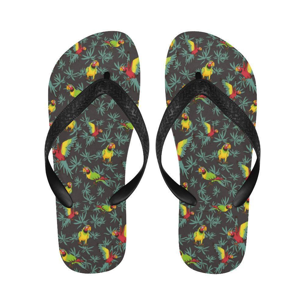 Parrot Themed Print Flip Flops-JTAMIGO.COM