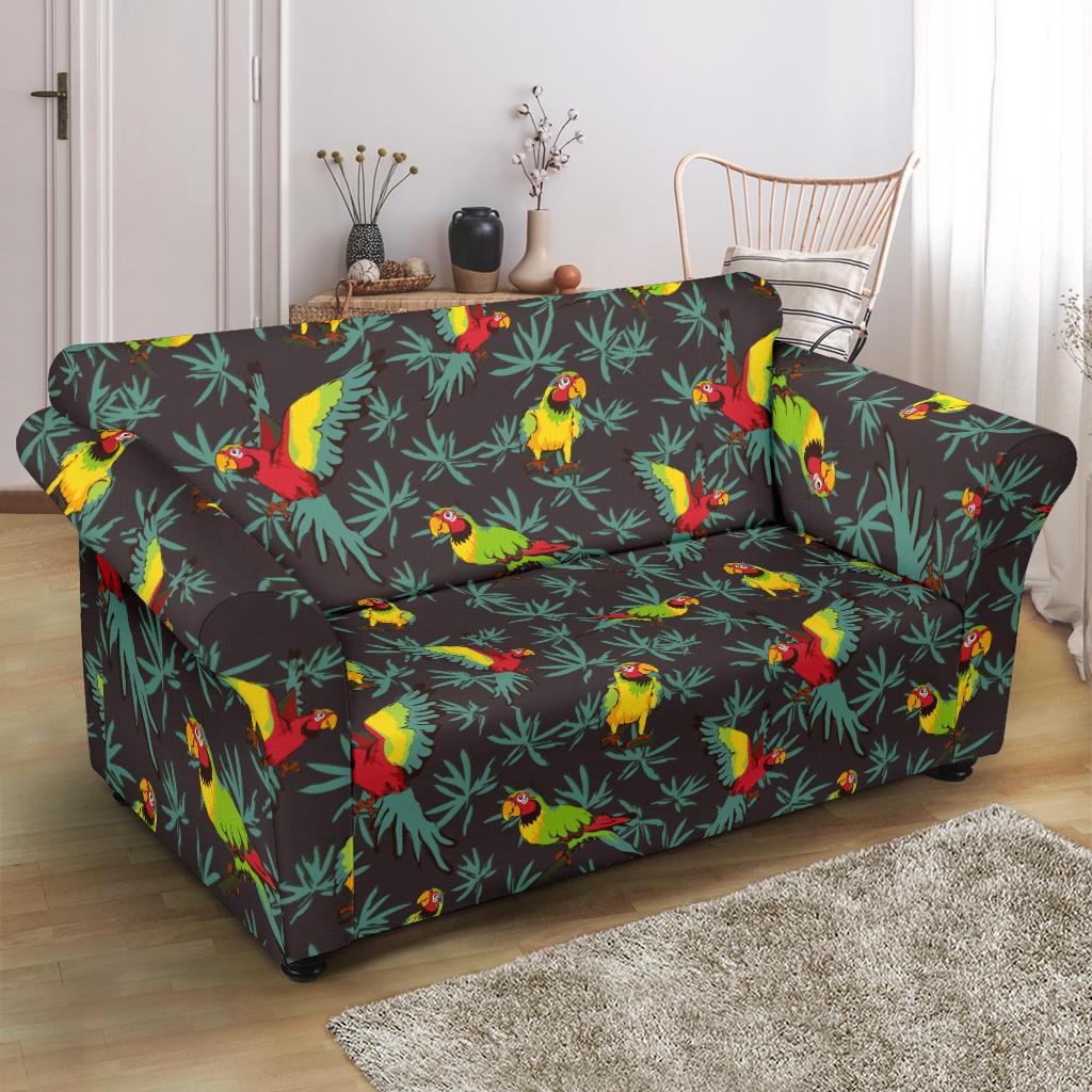 Parrot Themed Print Loveseat Slipcover-JTAMIGO.COM