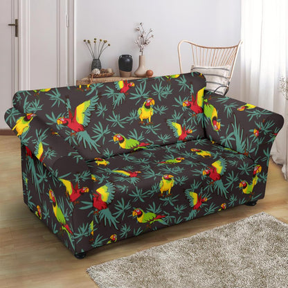 Parrot Themed Print Loveseat Slipcover-JTAMIGO.COM