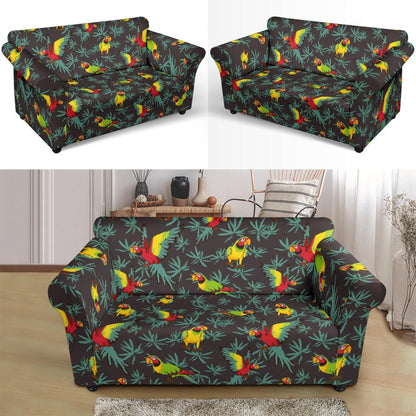 Parrot Themed Print Loveseat Slipcover-JTAMIGO.COM