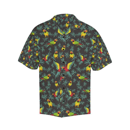 Parrot Themed Print Men Aloha Hawaiian Shirt