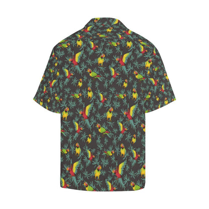 Parrot Themed Print Men Aloha Hawaiian Shirt