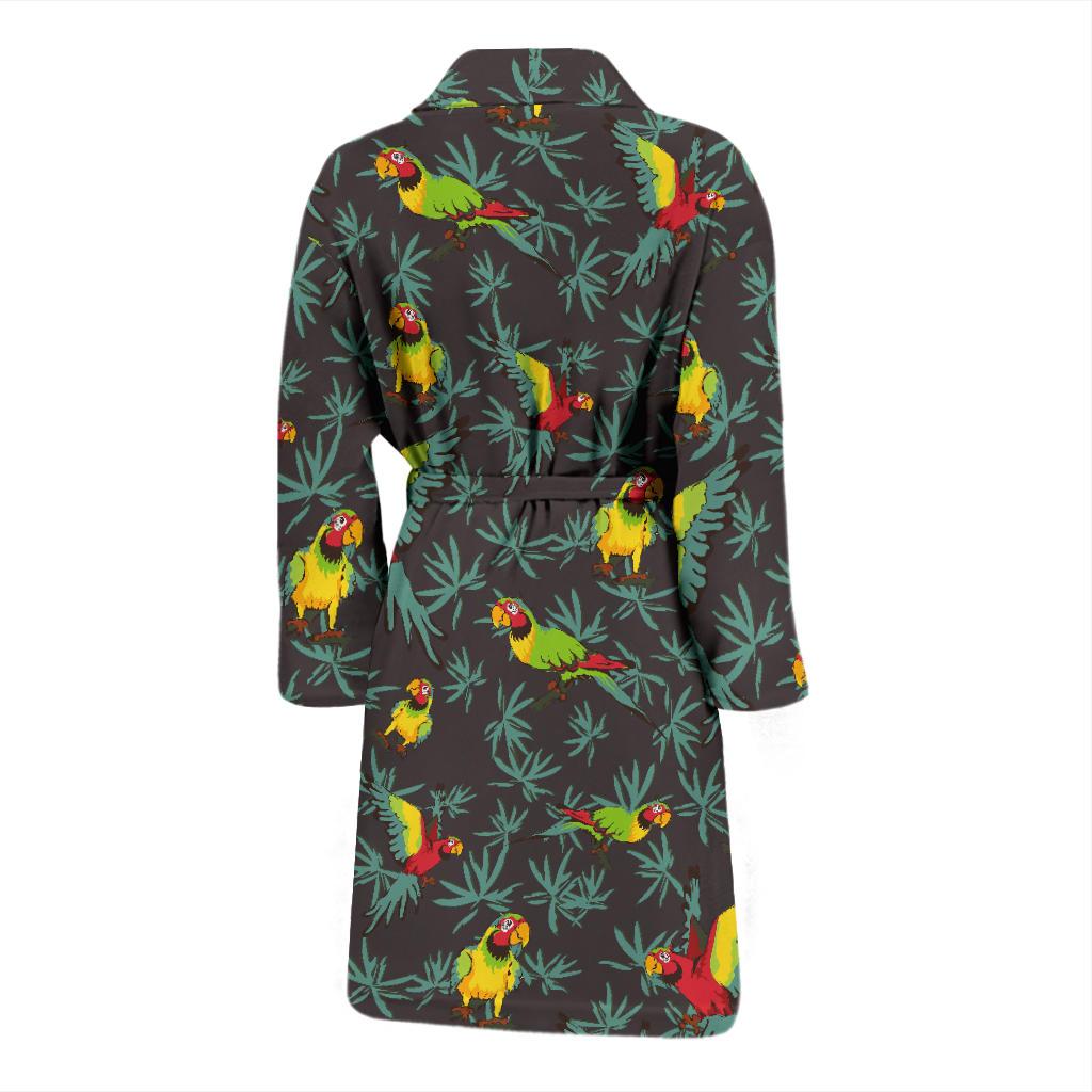 Parrot Themed Print Men Bath Robe-JTAMIGO.COM