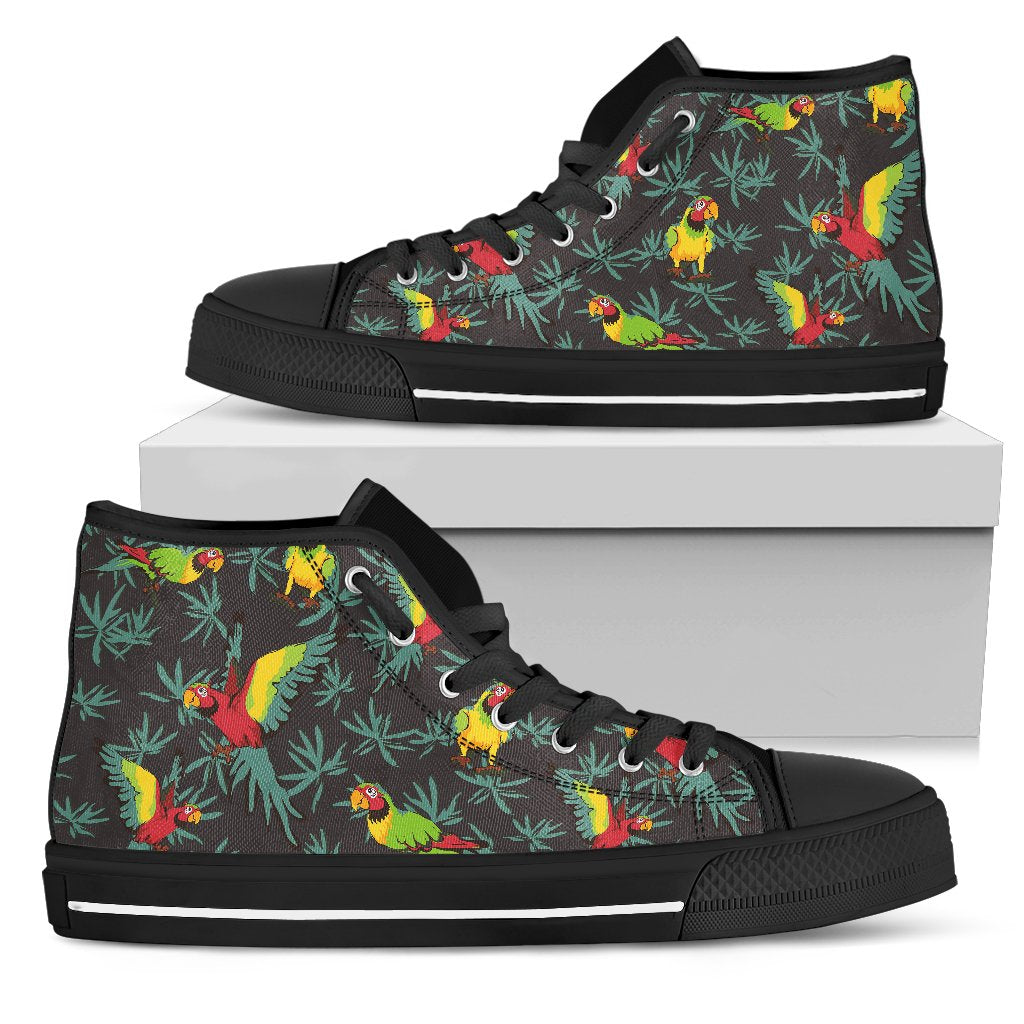Parrot Themed Print Women High Top Shoes