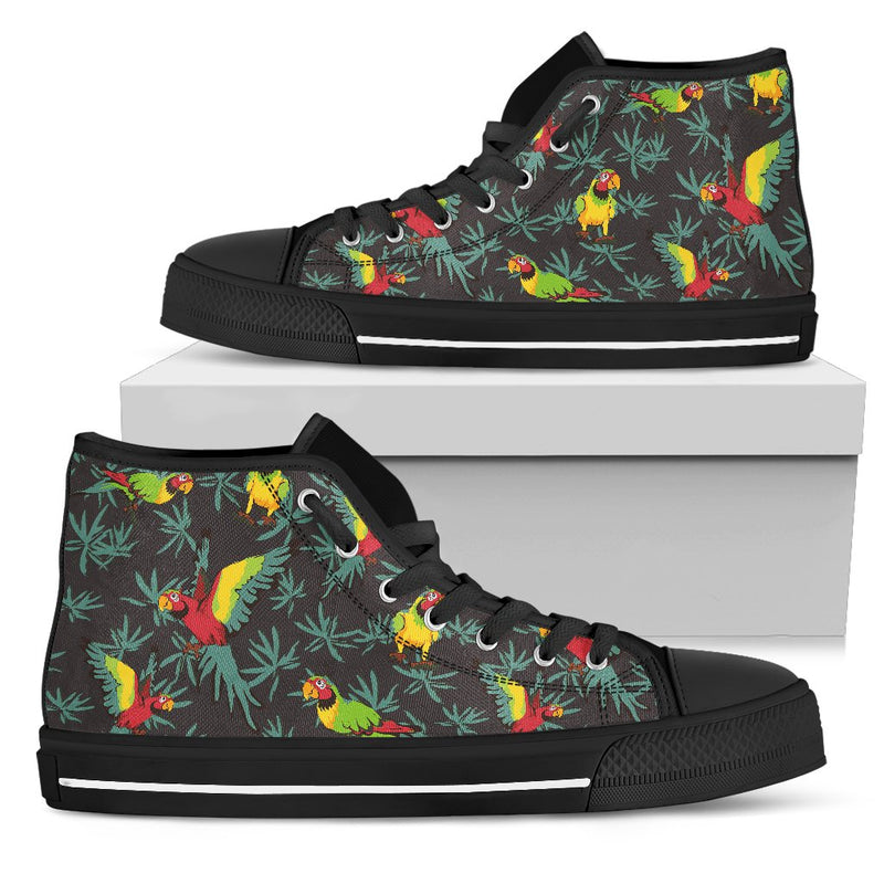 Parrot Themed Print Women High Top Shoes