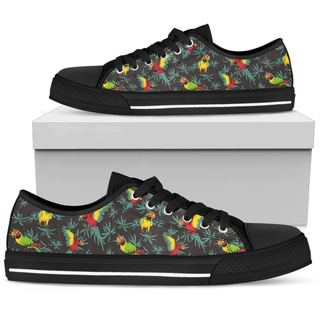 Parrot Themed Print Women Low Top Shoes-JTAMIGO.COM
