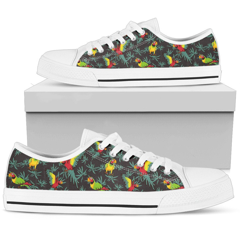 Parrot Themed Print Women Low Top Shoes-JTAMIGO.COM