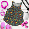 Parrot Themed Print Women Racerback Tank Top