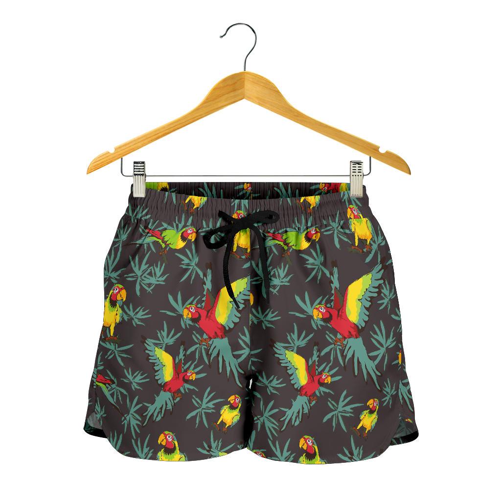Parrot Themed Print Women Shorts-JTAMIGO.COM