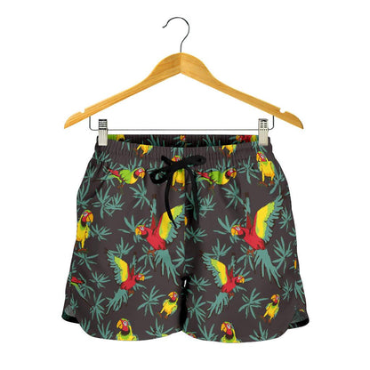 Parrot Themed Print Women Shorts-JTAMIGO.COM