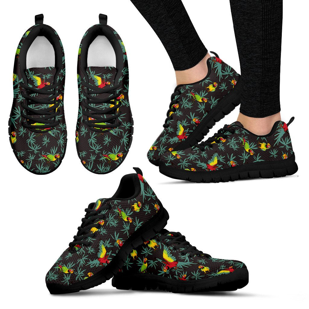 Parrot Themed Print Women Sneakers Shoes