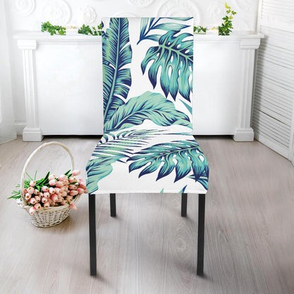 Pattern Tropical Palm Leaves Dining Chair Slipcover-JTAMIGO.COM