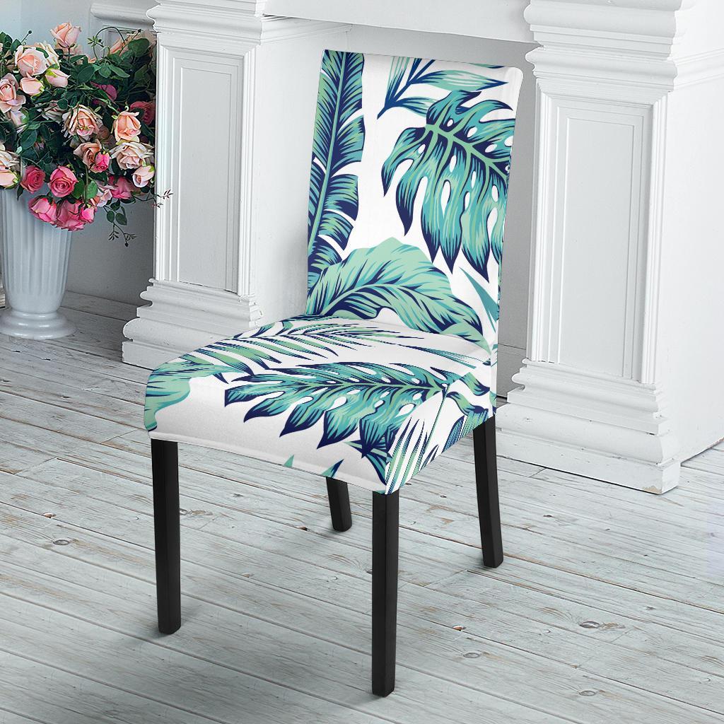 Pattern Tropical Palm Leaves Dining Chair Slipcover-JTAMIGO.COM
