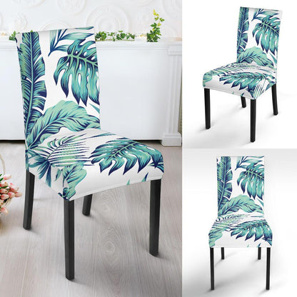 Pattern Tropical Palm Leaves Dining Chair Slipcover-JTAMIGO.COM