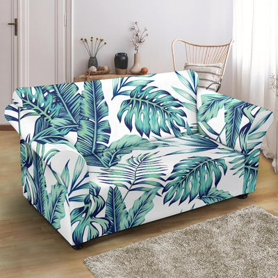 Pattern Tropical Palm Leaves Loveseat Slipcover-JTAMIGO.COM