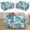 Pattern Tropical Palm Leaves Loveseat Slipcover-JTAMIGO.COM