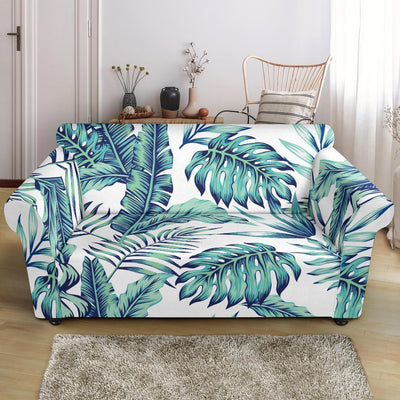 Pattern Tropical Palm Leaves Loveseat Slipcover-JTAMIGO.COM