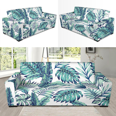 Pattern Tropical Palm Leaves Sofa Slipcover-JTAMIGO.COM