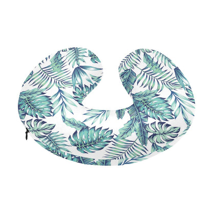 Pattern Tropical Palm Leaves U-Shaped Travel Neck Pillow-JTAMIGO.COM