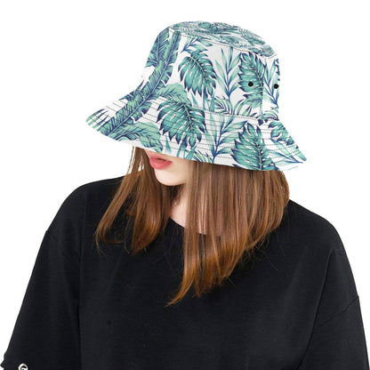 Pattern Tropical Palm Leaves Unisex Bucket Hat