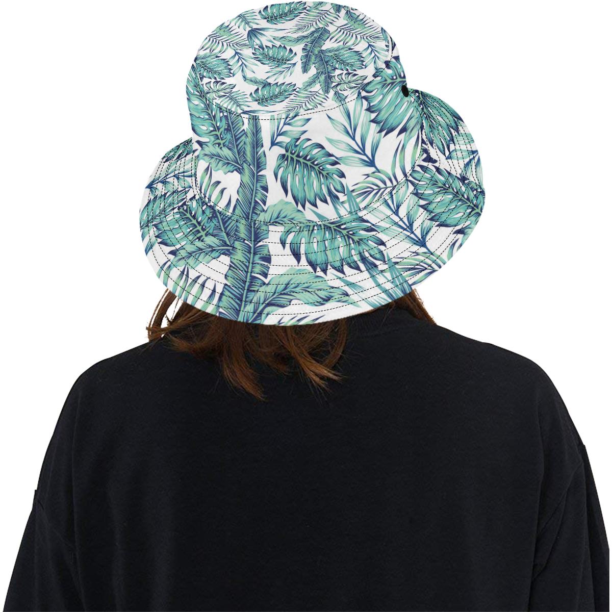 Pattern Tropical Palm Leaves Unisex Bucket Hat