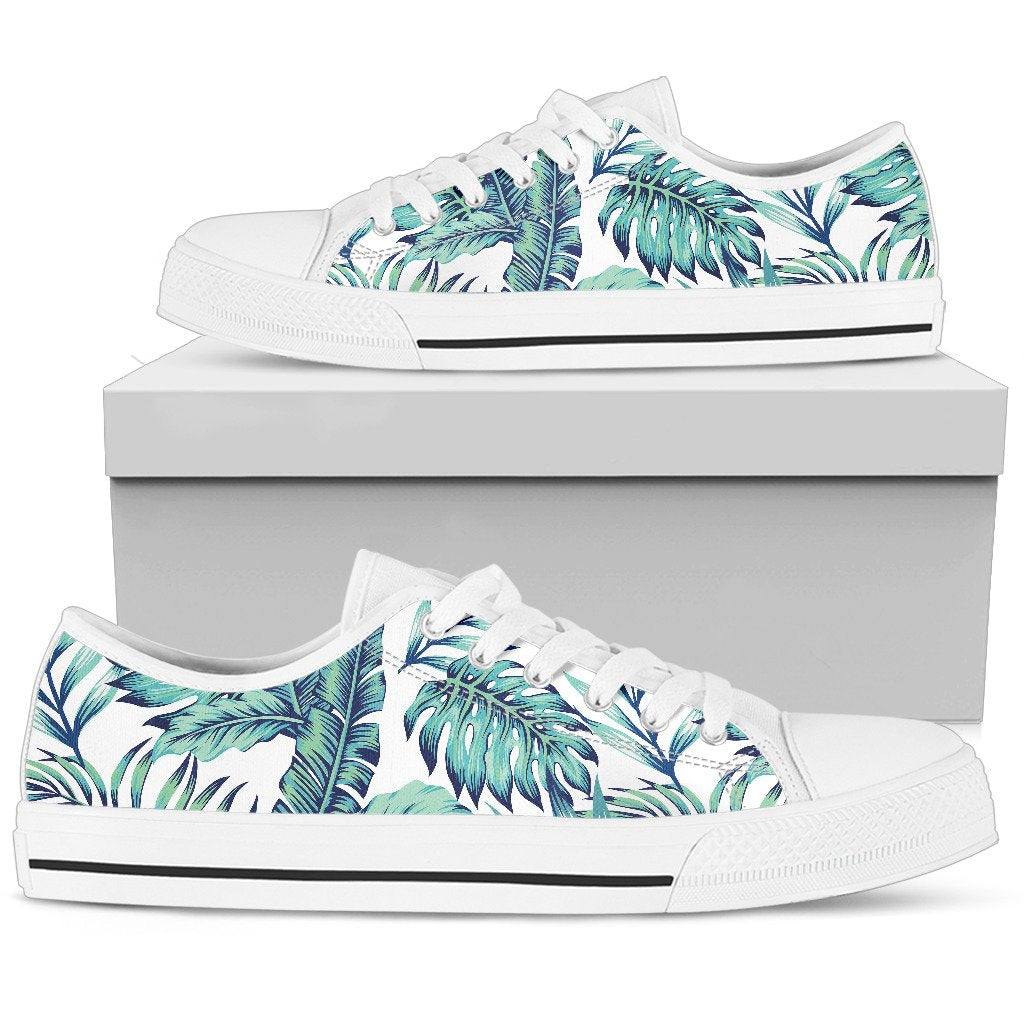 Pattern Tropical Palm Leaves Women Low Top Shoes-JTAMIGO.COM