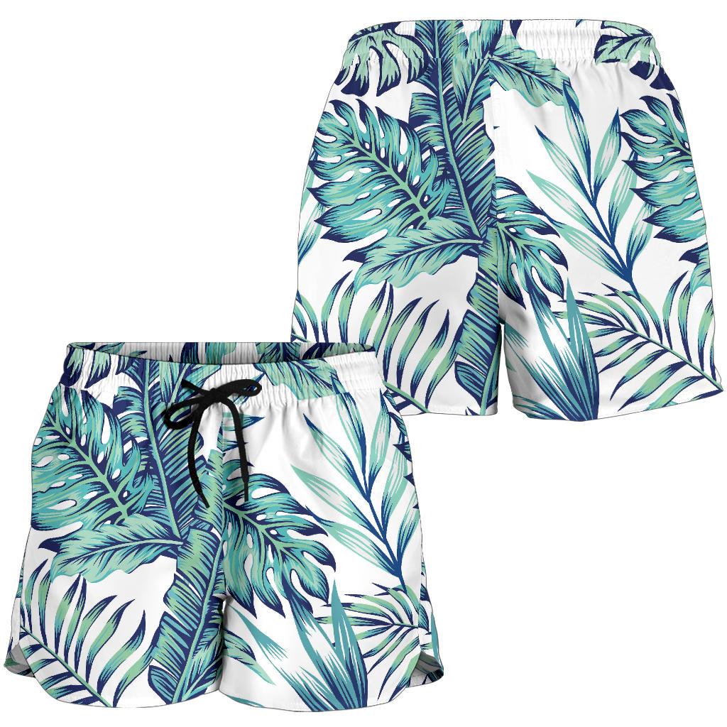 Pattern Tropical Palm Leaves Women Shorts-JTAMIGO.COM