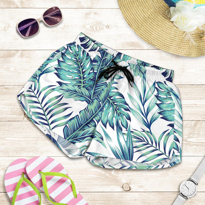 Pattern Tropical Palm Leaves Women Shorts-JTAMIGO.COM