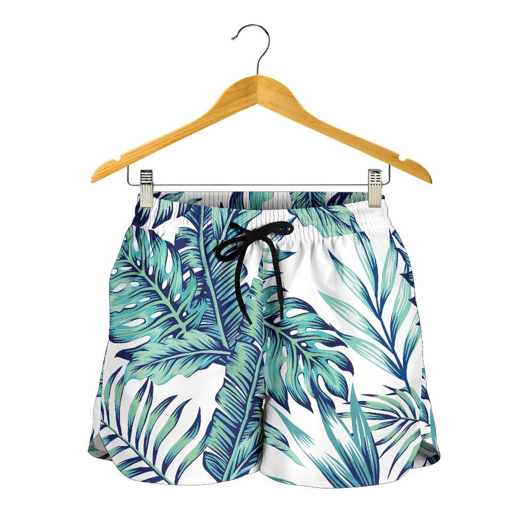 Pattern Tropical Palm Leaves Women Shorts-JTAMIGO.COM