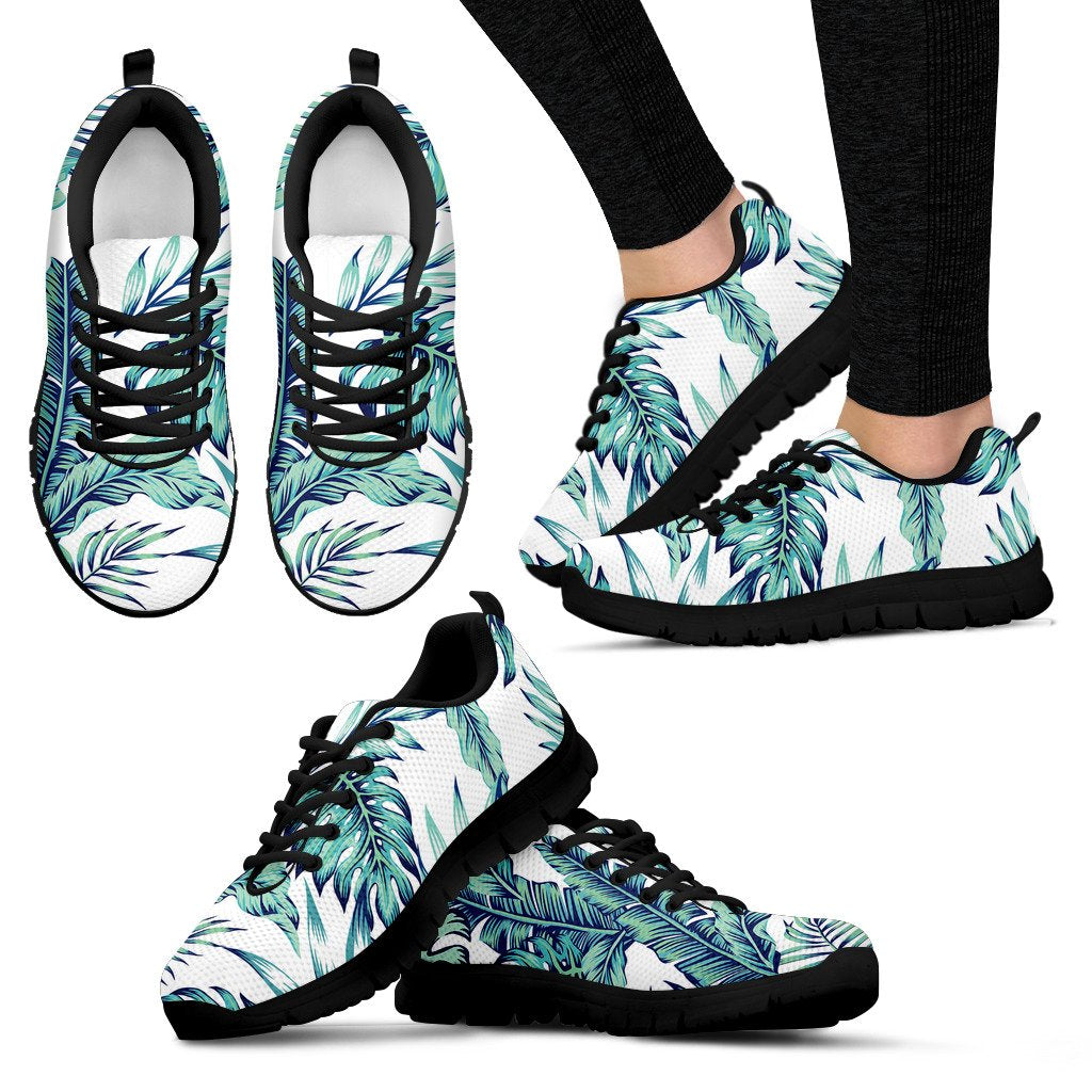 Pattern Tropical Palm Leaves Women Sneakers Shoes