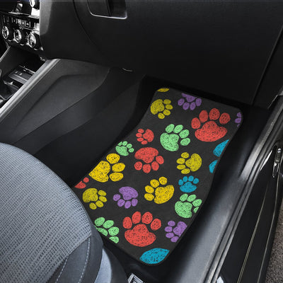 Paw Colorful Print Car Floor Mats
