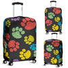 Paw Colorful Print Luggage Cover Protector
