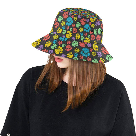 Paw Colorful Print Unisex Bucket Hat