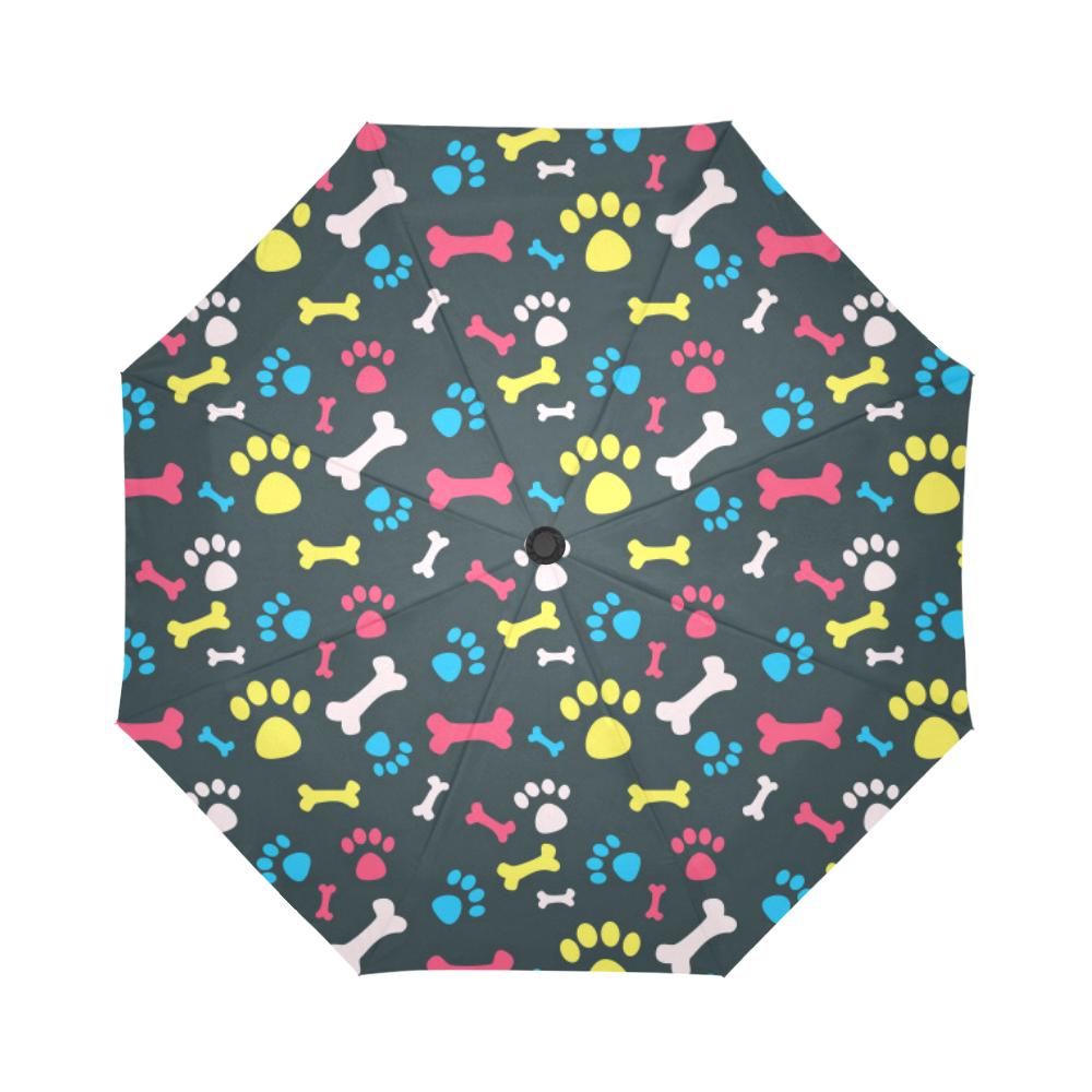 Paw Design Print Automatic Foldable Umbrella