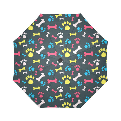 Paw Design Print Automatic Foldable Umbrella