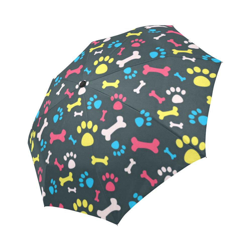 Paw Design Print Automatic Foldable Umbrella
