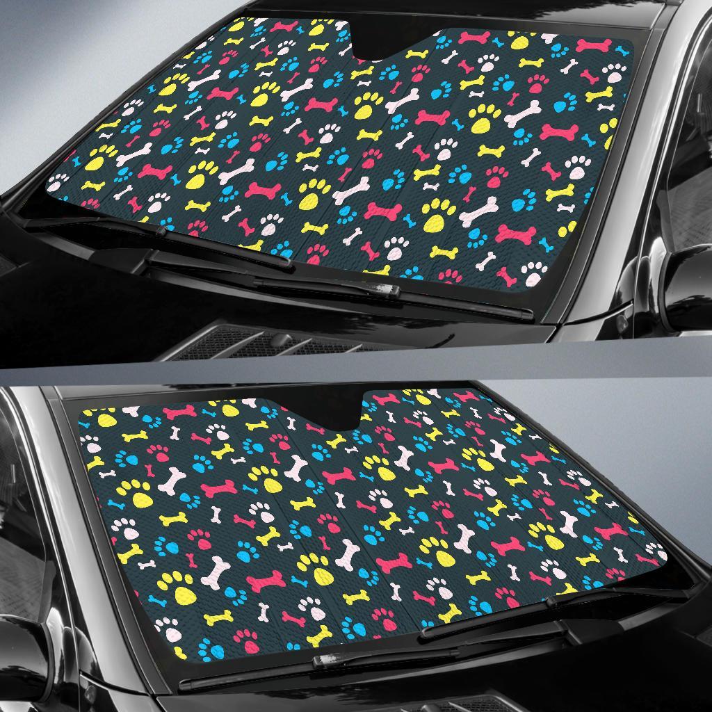 Paw Design Print Car Sun Shade For Windshield