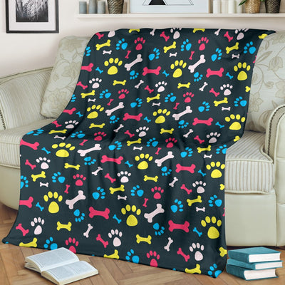 Paw Design Print Fleece Blanket