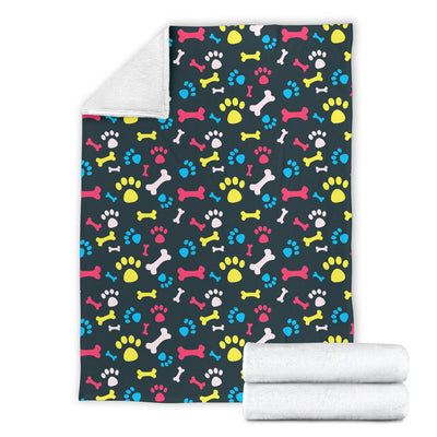 Paw Design Print Fleece Blanket