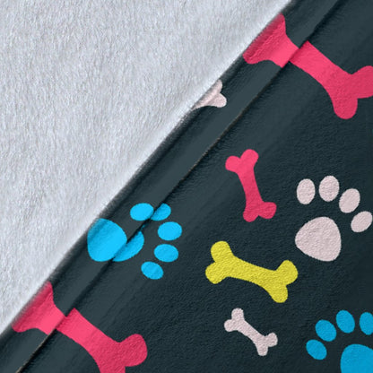 Paw Design Print Fleece Blanket