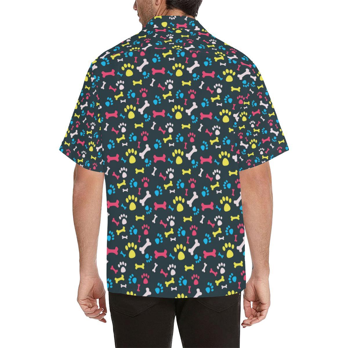 Paw Design Print Men Aloha Hawaiian Shirt