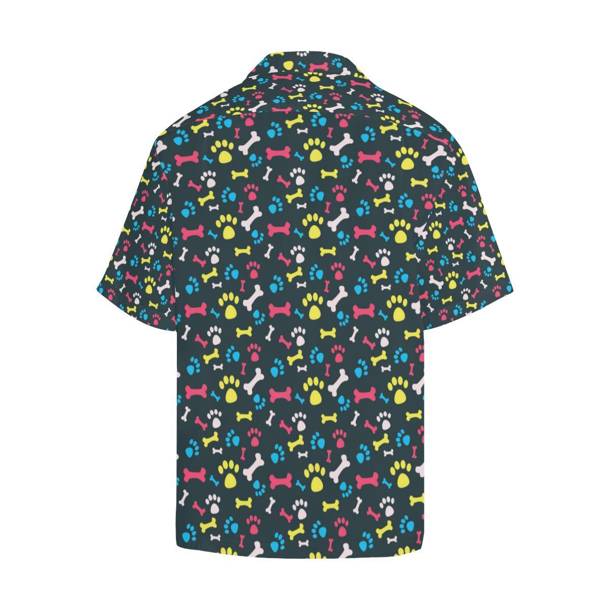 Paw Design Print Men Aloha Hawaiian Shirt