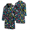 Paw Design Print Men Bath Robe-JTAMIGO.COM