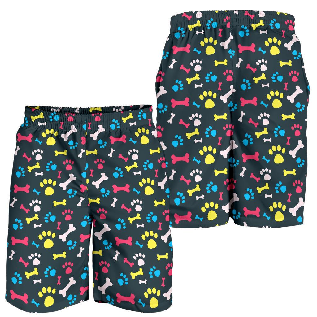 Paw Design Print Mens Shorts-JTAMIGO.COM