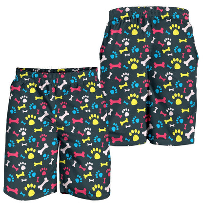 Paw Design Print Mens Shorts-JTAMIGO.COM