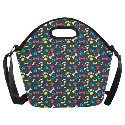 Paw Design Print Neoprene Lunch Bag (Model 1669)(Large)-JTAMIGO.COM
