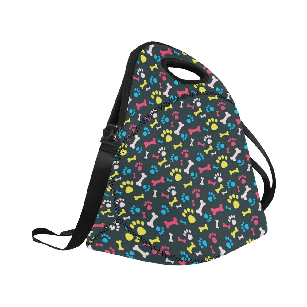 Paw Design Print Neoprene Lunch Bag (Model 1669)(Large)-JTAMIGO.COM
