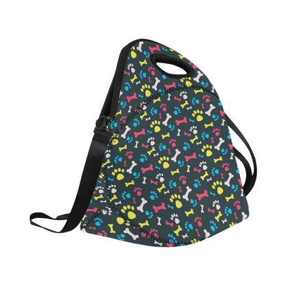 Paw Design Print Neoprene Lunch Bag (Model 1669)(Large)-JTAMIGO.COM