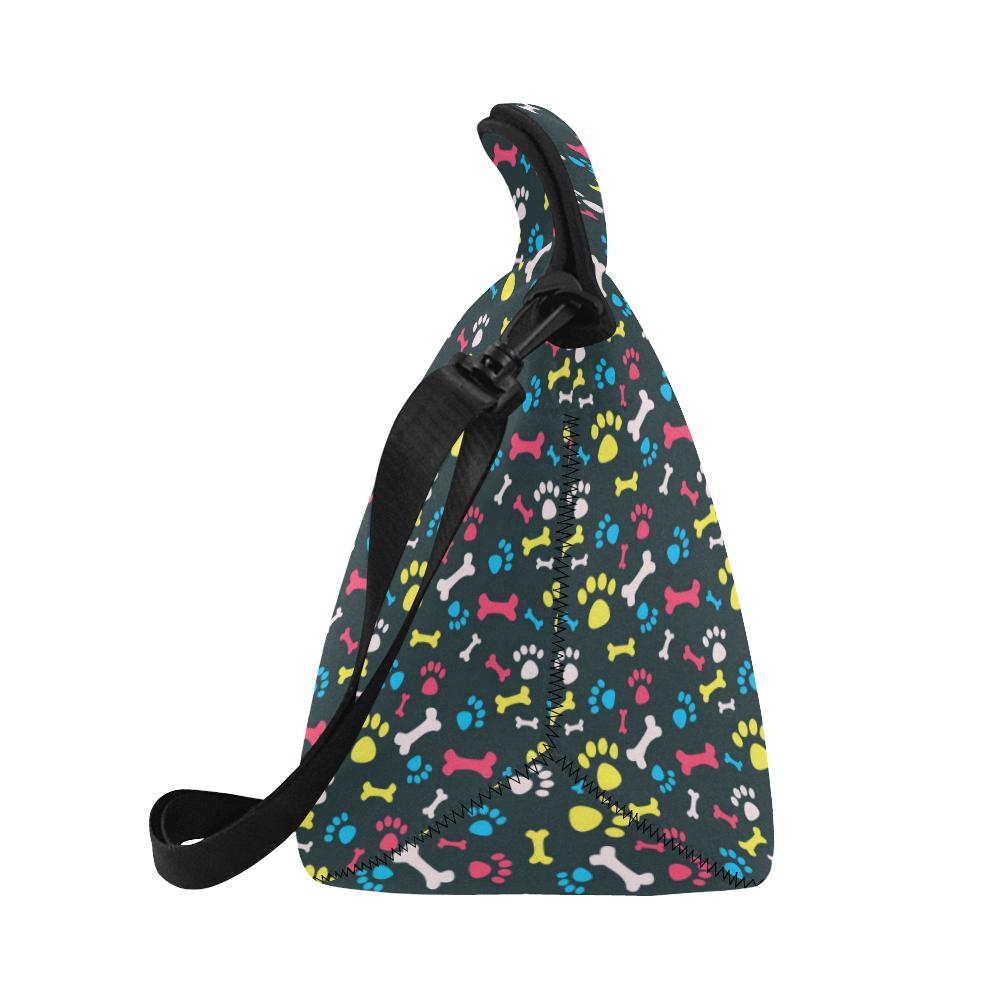Paw Design Print Neoprene Lunch Bag (Model 1669)(Large)-JTAMIGO.COM